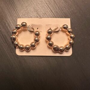 Anthropologie gold hoop earrings